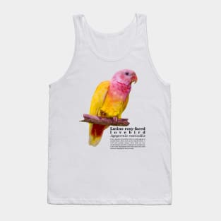 Lutino rosy-faced lovebird black text Tank Top